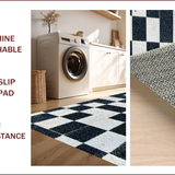 Ultra Soft Area Rug, Non Slip, Stain Resistant, Washable Area Rugs for Living Room, Bedroom, Washable Large Area Rug for Contemporary Home Aesthetic(Black)