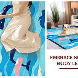 Ultra Soft Area Rug, Non Slip, Stain Resistant, Washable Area Rugs for Living Room, Bedroom, Lively Coastal Escape Imagery(Blue)