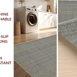 Ultra Soft Area Rug, Non Slip, Stain Resistant, Washable Area Rugs for Living Room, Bedroom, Sleek Minimalist Solid Aesthetic(Beige)
