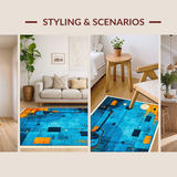 Dynamic Geometric Guitar Artwork(Blue)