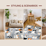 Ultra Soft Area Rug, Non Slip, Stain Resistant, Washable Area Rugs for Living Room, Bedroom, Contemporary Fun Animal Motif(Gray)