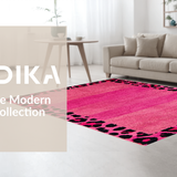 Ultra Soft Area Rug, Non Slip, Stain Resistant, Washable Area Rugs for Living Room, Bedroom, Lively Pink Animal Kingdom Vibe(Pink)
