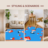 Charming Whimsical Shaggy Decor(Blue)