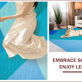 Ultra Soft Area Rug, Non Slip, Stain Resistant, Washable Area Rugs for Living Room, Bedroom, Colorful Modern Home Office Plush Area Carpet(Blue)