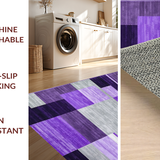 Ultra Soft Area Rug, Non Slip, Stain Resistant, Washable Area Rugs for Living Room, Bedroom, Modern Vibrant Abstract Design(Purple)