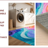 Ultra Soft Area Rug, Non Slip, Stain Resistant, Washable Area Rugs for Living Room, Bedroom, Charming Colorful Shag Texture(Purple)