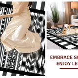 Ultra Soft Area Rug, Non Slip, Stain Resistant, Washable Area Rugs for Living Room, Bedroom, Artistic Bold Animal Print Appeal(Black)