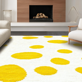 Ultra Soft Area Rug, Non Slip, Stain Resistant, Washable Area Rugs for Living Room, Bedroom, Vibrant Fluffy Novelty Mat(Yellow)