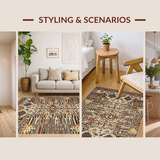 Ultra Soft Area Rug, Non Slip, Stain Resistant, Washable Area Rugs for Living Room, Bedroom, Charming Rustic Irregular Animal Motif(Beige)
