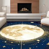Ultra Soft Area Rug, Non Slip, Stain Resistant, Washable Area Rugs for Living Room, Bedroom, Bright Ethereal Galaxy Aesthetic(Gold)