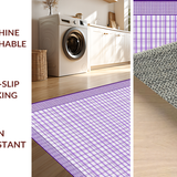 Ultra Soft Area Rug, Non Slip, Stain Resistant, Washable Area Rugs for Living Room, Bedroom, Whimsical Symmetrical Patterning(Purple)