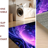 Ultra Soft Area Rug, Non Slip, Stain Resistant, Washable Area Rugs for Living Room, Bedroom, Dynamic Astral Color Burst Layout(Purple)