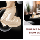 Chic Solid Black Contemporary(Black)