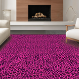 Ultra Soft Area Rug, Non Slip, Stain Resistant, Washable Area Rugs for Living Room, Bedroom, Vibrant Animal Patterned Flourish(Pink)