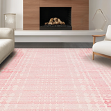 Ultra Soft Area Rug, Non Slip, Stain Resistant, Washable Area Rugs for Living Room, Bedroom, Sophisticated Soft Modern Flair(Pink)