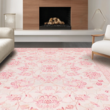 Ultra Soft Area Rug, Non Slip, Stain Resistant, Washable Area Rugs for Living Room, Bedroom, Vibrant Fluffy Oval Aesthetic(Pink)