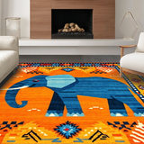 Ultra Soft Area Rug, Non Slip, Stain Resistant, Washable Area Rugs for Living Room, Bedroom, Rustic Earthy Toned Decor Piece(Orange)