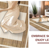 Elegant Geometric Border Arrangement(Beige)