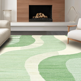 Contemporary Light Green Linear Elements(Beige)