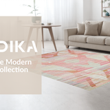 Ultra Soft Area Rug, Non Slip, Stain Resistant, Washable Area Rugs for Living Room, Bedroom, Chic Bow Theme Rug with Layered Ribbon Pattern and Graphic Preppy Elements(Pink)