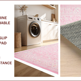 Ultra Soft Area Rug, Non Slip, Stain Resistant, Washable Area Rugs for Living Room, Bedroom, Playful Soft Pink Decorative Theme(Pink)