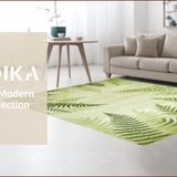 Ultra Soft Area Rug, Non Slip, Stain Resistant, Washable Area Rugs for Living Room, Bedroom, Contemporary Geometric Textured Appeal(Green)