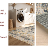 Ultra Soft Area Rug, Non Slip, Stain Resistant, Washable Area Rugs for Living Room, Bedroom, Rustic Abstract Distressed Aesthetic(Beige)
