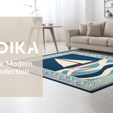 Ultra Soft Area Rug, Non Slip, Stain Resistant, Washable Area Rugs for Living Room, Bedroom, Sophisticated Maritime Color Harmony(Blue)