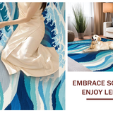 Dynamic Oceanic Ripple Motif(Blue)