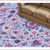 Ultra Soft Area Rug, Non Slip, Stain Resistant, Washable Area Rugs for Living Room, Bedroom, Boho Floral Machine Washable(Purple)
