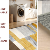 Ultra Soft Area Rug, Non Slip, Stain Resistant, Washable Area Rugs for Living Room, Bedroom, Sophisticated Muted Color Harmony(Gold)