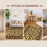 Ultra Soft Area Rug, Non Slip, Stain Resistant, Washable Area Rugs for Living Room, Bedroom, Trendy Soft Animal Pattern Accent(Beige)