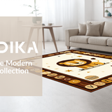Ultra Soft Area Rug, Non Slip, Stain Resistant, Washable Area Rugs for Living Room, Bedroom, Delightful Animal Themed Decor(Beige)