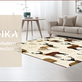 Ultra Soft Area Rug, Non Slip, Stain Resistant, Washable Area Rugs for Living Room, Bedroom, Rustic Earthy Sika Deer Aesthetic(Beige)