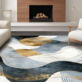 Ultra Soft Area Rug, Non Slip, Stain Resistant, Washable Area Rugs for Living Room, Bedroom, Contemporary Artistic Geometric Design(Gray)