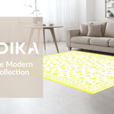 Ultra Soft Area Rug, Non Slip, Stain Resistant, Washable Area Rugs for Living Room, Bedroom, Bright Cheerful Daisy Composition(Yellow)