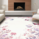 Ultra Soft Area Rug, Non Slip, Stain Resistant, Washable Area Rugs for Living Room, Bedroom, Vibrant Nature-Inspired Insect Design(Pink)