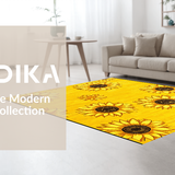 Ultra Soft Area Rug, Non Slip, Stain Resistant, Washable Area Rugs for Living Room, Bedroom, Handcrafted Cheerful Sunlit Aesthetic(Yellow)
