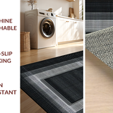 Ultra Soft Area Rug, Non Slip, Stain Resistant, Washable Area Rugs for Living Room, Bedroom, Rustic Warmth with Shag Elements(Black)