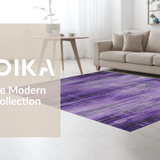 Ultra Soft Area Rug, Non Slip, Stain Resistant, Washable Area Rugs for Living Room, Bedroom, Luxurious Gradient Ripple Effect(Purple)