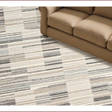 Ultra Soft Area Rug, Non Slip, Stain Resistant, Washable Area Rugs for Living Room, Bedroom, Elegant Neutral Tiled Arrangement(Gray)