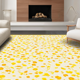 Ultra Soft Area Rug, Non Slip, Stain Resistant, Washable Area Rugs for Living Room, Bedroom, Elegant Daisy Pattern in Soft Neutrals(Yellow)