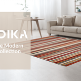 Ultra Soft Area Rug, Non Slip, Stain Resistant, Washable Area Rugs for Living Room, Bedroom, Bold Artistic Color Block Design(Red)