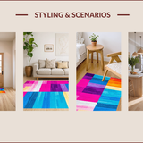 Ultra Soft Area Rug, Non Slip, Stain Resistant, Washable Area Rugs for Living Room, Bedroom, Fluffy Colorful Nursery Shag Carpet for Girls(Red)