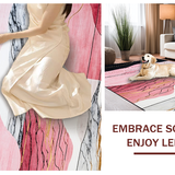 Ultra Soft Area Rug, Non Slip, Stain Resistant, Washable Area Rugs for Living Room, Bedroom, Chic Geometric Soft Surface(Pink)