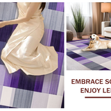 Ultra Soft Area Rug, Non Slip, Stain Resistant, Washable Area Rugs for Living Room, Bedroom, Luxurious Modern Tiled Aesthetic(Purple)