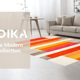 Ultra Soft Area Rug, Non Slip, Stain Resistant, Washable Area Rugs for Living Room, Bedroom, Charming Abstract Soft Touch Visuals(Orange)