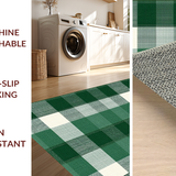 Fresh Green White Plaid Elegance(Green)