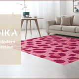Ultra Soft Area Rug, Non Slip, Stain Resistant, Washable Area Rugs for Living Room, Bedroom, Modern Pink Leopard Print Nursery Rug(Pink)