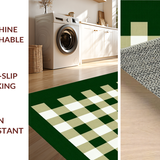 Ultra Soft Area Rug, Non Slip, Stain Resistant, Washable Area Rugs for Living Room, Bedroom, Sleek Minimalist Grid Formation(Green)